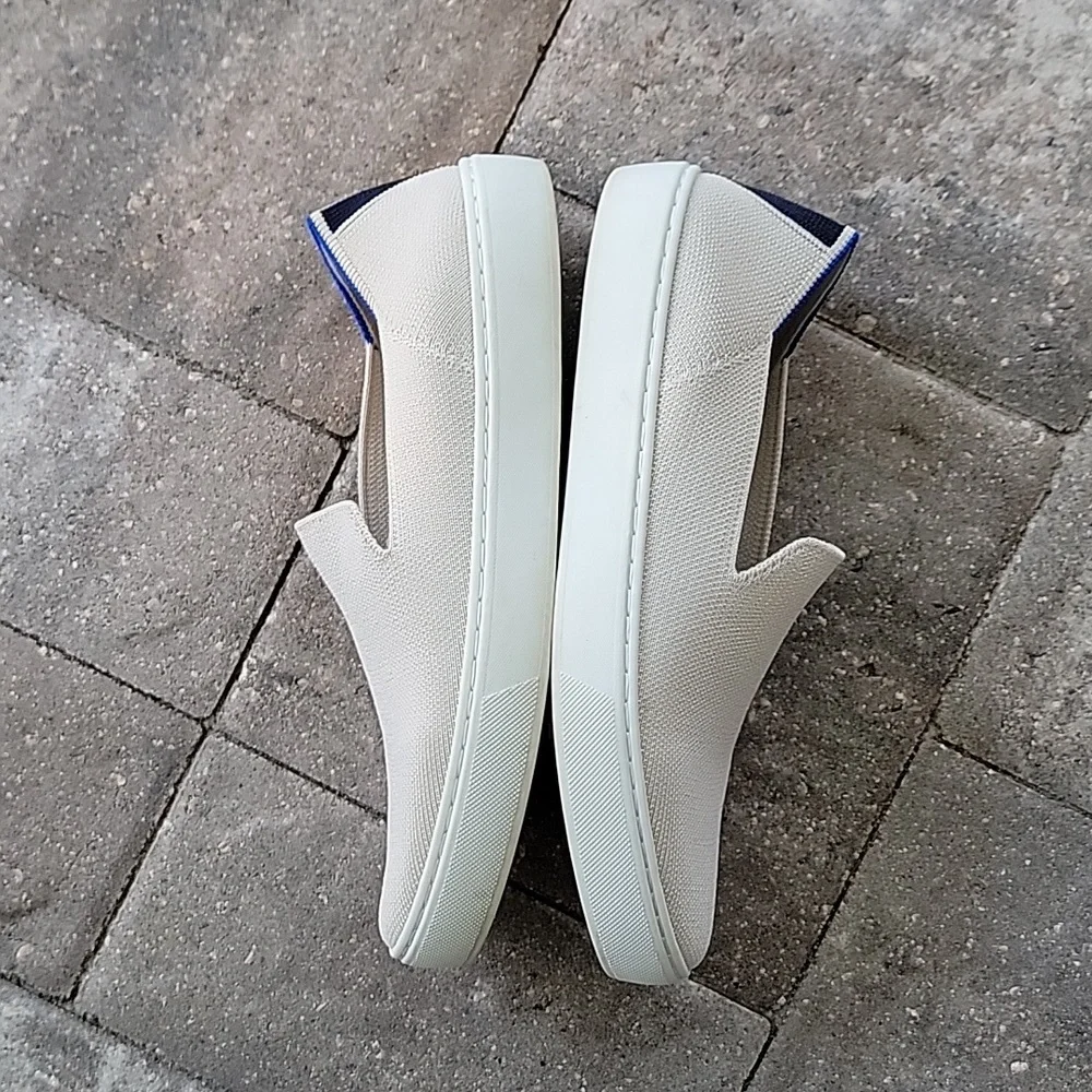 Rothy's The Original Slip-On Sneaker Sz 8 Color Is Sand - Picture 9 of 11